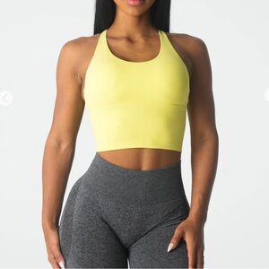 NVGTN pastel yellow matrix bra size SMALL